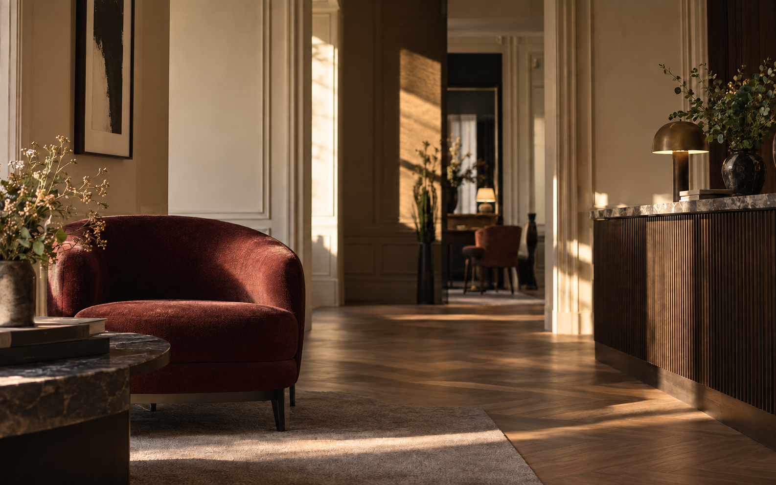 Visuel d’ambiance hôtelier conceptuel et non contractuel pour Bagnoles Hôtel